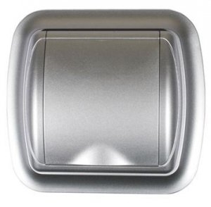 PROFI-EUROPE zásuvka UNO - velký rámeček 475808 stříbrná