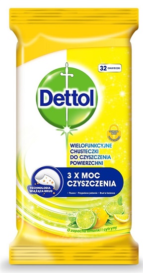 DETTOL DETTOL Citron a Limeta dezinfekční ubrousky na povrchy 32 ks