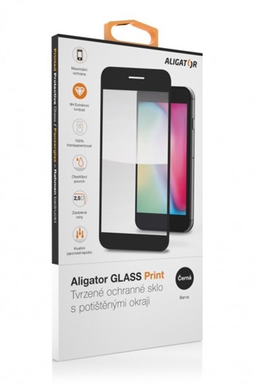 ALIGATOR ALI GLASS PRINT Moto E20, černá GLP0160