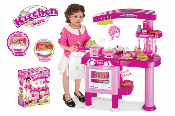 G21 Dětská kuchyňka G21 velká s příslušenstvím růžová