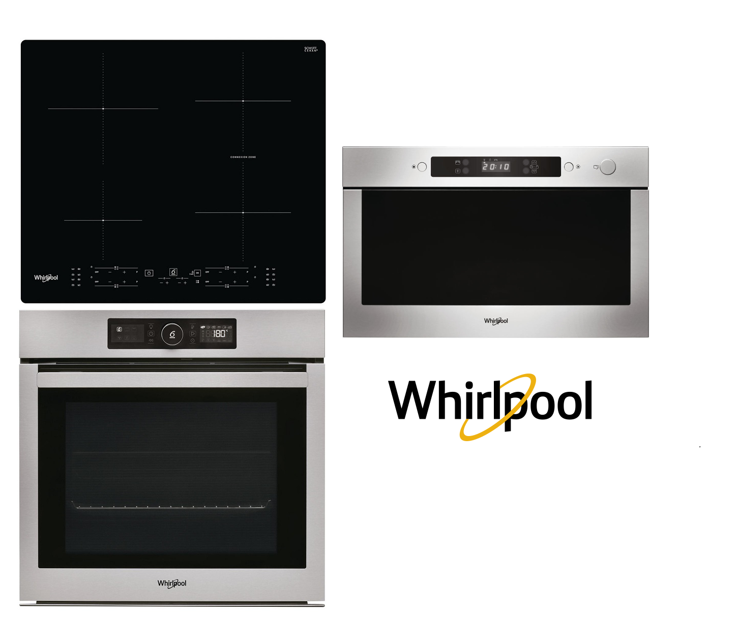 Set WHIRLPOOL OAKZ9 6200 CS IX + AMW 423 IX + WB B8360 NE + 5 let záruka na MOTOR VENTILÁTORU trouby