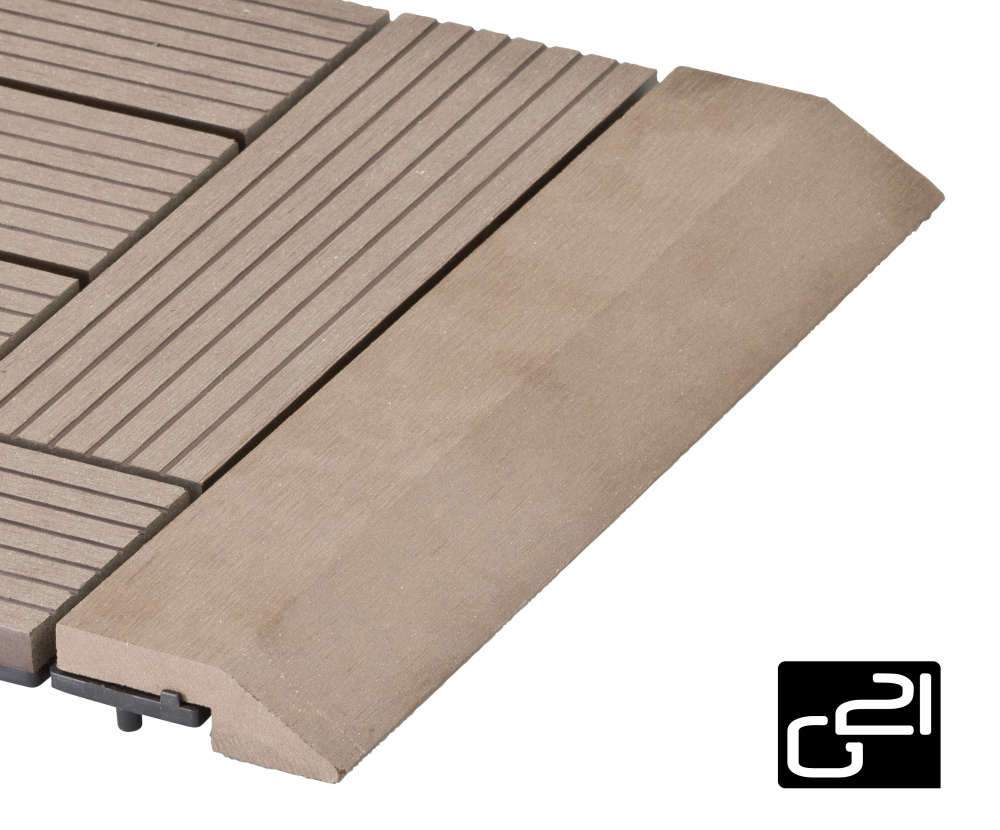 Přechodová lišta G21 pro WPC dlaždice indický teak 30x7,5 cm rovná