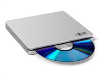 LG HITACHI LG - externí mechanika DVD-W/CD-RW/DVD±R/±RW/RAM/M-DISC GP70NS50, Blade Ultra Slim, Silver, box+SW