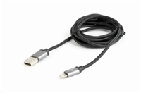 GEMBIRD GEMBIRD Kabel CABLEXPERT USB 2.0 Lightning (IP5 a vyšší) nabíjecí a synchronizační kabel, opletený, 1,8m, černý, blister