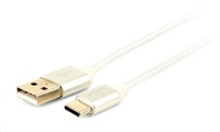 GEMBIRD GEMBIRD Kabel CABLEXPERT USB na USB-C kabel (AM/CM), 1,8m, opletený, stříbrný, blister