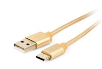 GEMBIRD GEMBIRD Kabel CABLEXPERT USB na USB-C kabel (AM/CM), 1,8m, opletený, zlatý, blister