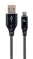 GEMBIRD GEMBIRD Kabel CABLEXPERT USB 2.0 AM na Type-C kabel (AM/CM), 1m, opletený, černo-bílý, blister, PREMIUM QUALITY