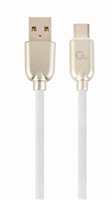 GEMBIRD GEMBIRD Kabel CABLEXPERT USB-A na USB-C kabel (AM/CM), 2m, pogumovaný, bílý, blister