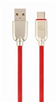 GEMBIRD GEMBIRD Kabel CABLEXPERT USB-A na USB-C kabel (AM/CM), 2m, pogumovaný, červený, blister
