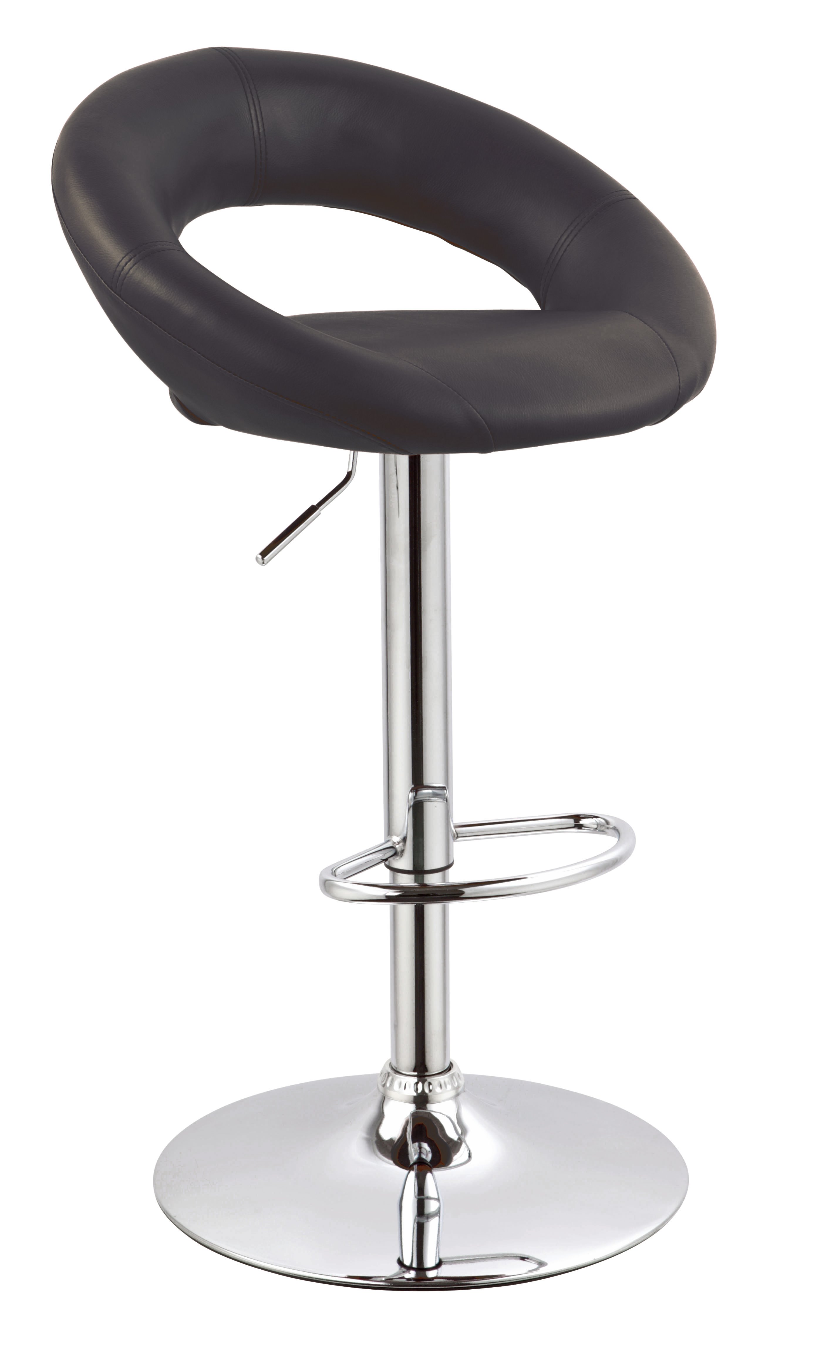 Barová židle G21 Orbita black, koženková
