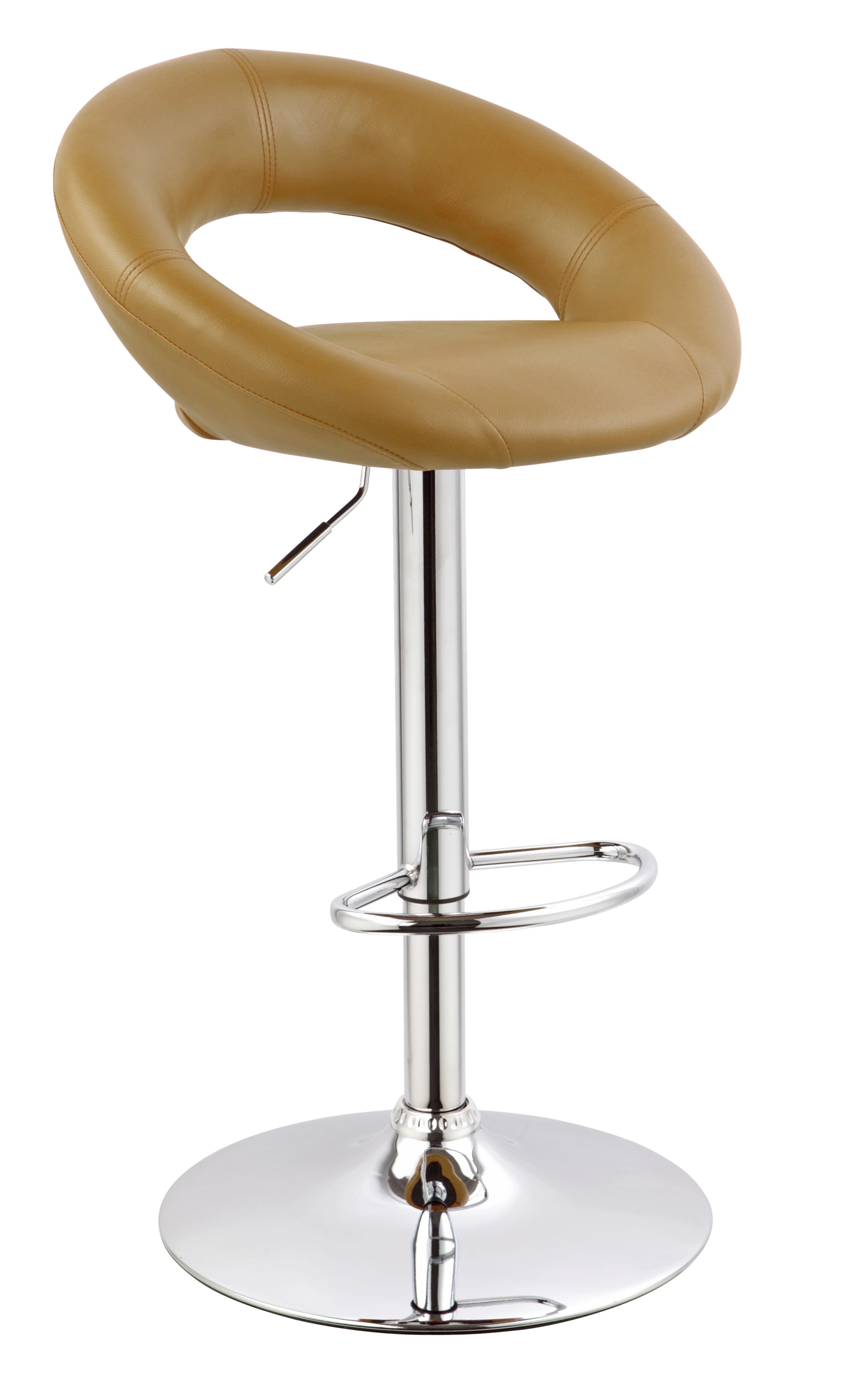 Barová židle G21 Orbita koženková, kávová