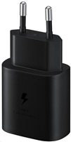 Samsung cestovní nabíječka EP-TA800XWE, Quickcharge 25W, kabel USB-C, černá