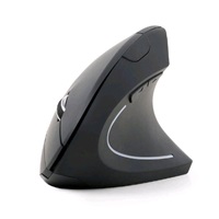 GEMBIRD GEMBIRD myš MUSW-ERGO-01, vertikální, bezdrátová, USB receiver, černá