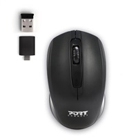 PORT PORT bezdrátová myš Wireless office, USB-A/USB-C dongle, 2,4Ghz, 1000DPI, černá