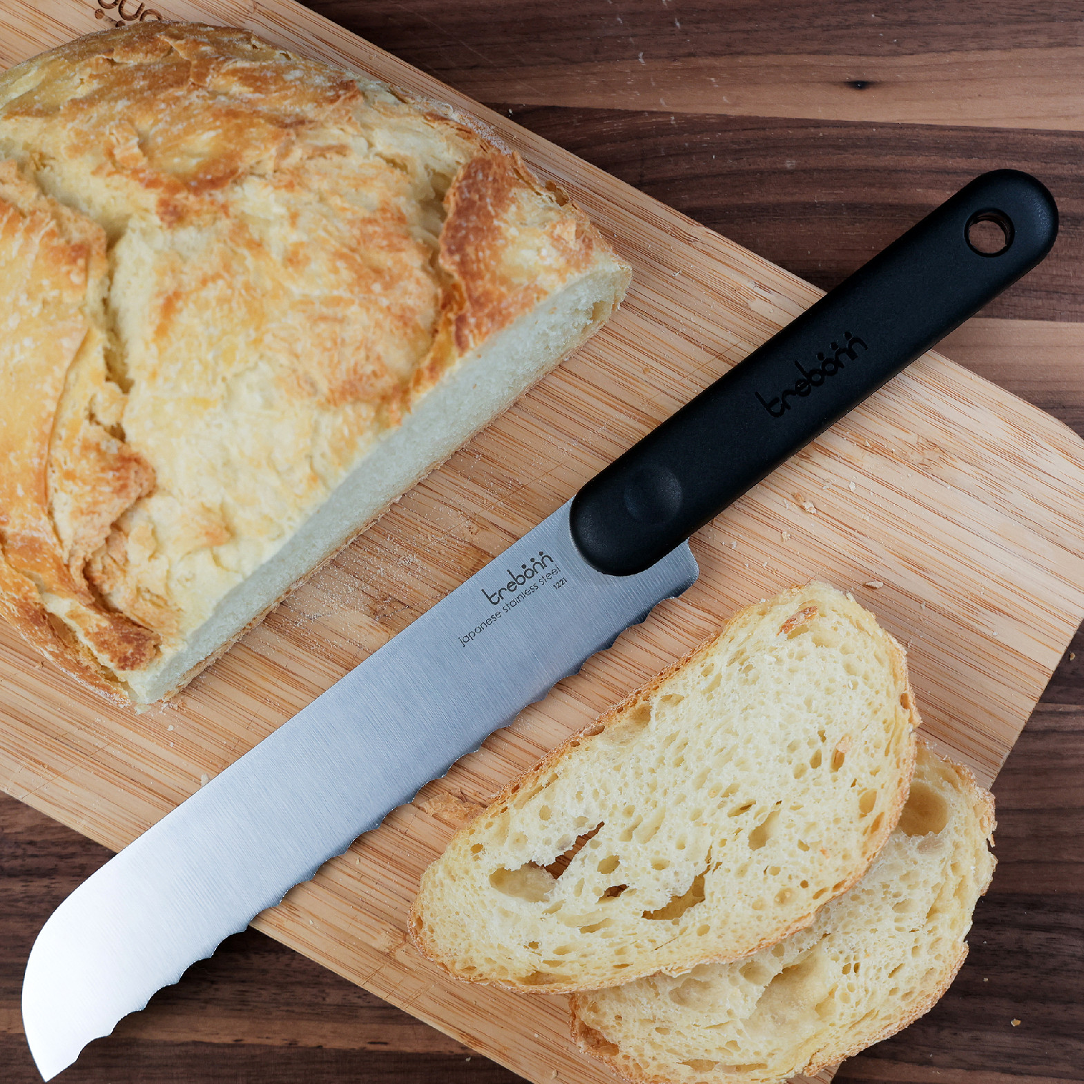 TREBONN Nůž na chleba Trebonn černá 20 cm