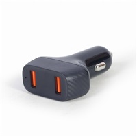 GEMBIRD GEMBIRD Nabíječka do auta, 2x USB, rychlo-nabíječka, QC3.0, 36 W, černá