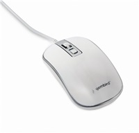 GEMBIRD GEMBIRD myš MUS-4B-06-WS, drátová, optická, USB, bílá/stříbrná