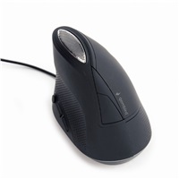 GEMBIRD GEMBIRD myš MUS-ERGO-03, Vertikální - Ergonomická, drátová USB, podsvícená, šedá