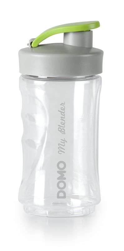 Malá láhev smoothie mixérů DOMO - transparentní s logem, 300 ml