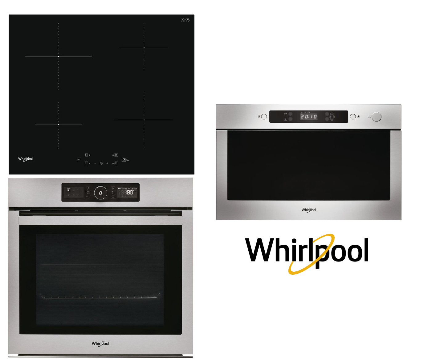 Set WHIRLPOOL OAKZ9 6200 CS IX + AMW 423 IX + WS Q2760 BF + 5 let záruka na MOTOR VENTILÁTORU trouby