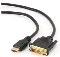 GEMBIRD GEMBIRD Kabel HDMI - DVI 1,8m (M/M, DVI-D, Single Link, zlacené kontakty, stíněný)