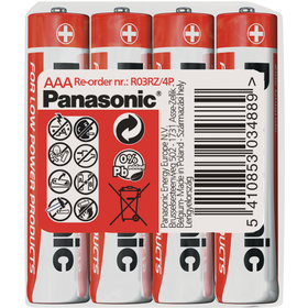 PANASONIC PANASONIC R03 4S AAA Red zn