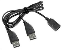 GEMBIRD GEMBIRD Kabel USB 2.0 A-A prodlužovací 1m DUÁLNÍ (extra napájení)