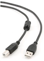 GEMBIRD GEMBIRD Kabel USB 2.0 A-B propojovací 1,8m Premium (černý, ferit, zlacené kontakty)