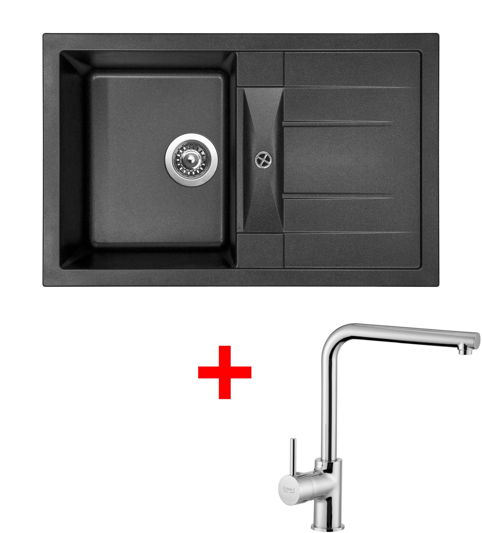 Sinks CRYSTAL 780 Metalblack + ELKA (záruka 5 let)