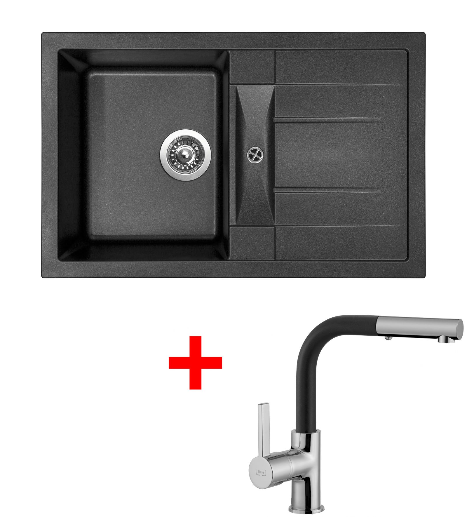 Sinks CRYSTAL 780 Metalblack+ENIGMA S GR (záruka 5 let)