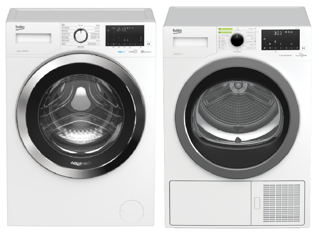 Set BEKO WUE8736CSXN + DS8539TU + 10 LET ZÁRUKA na motor sušičky