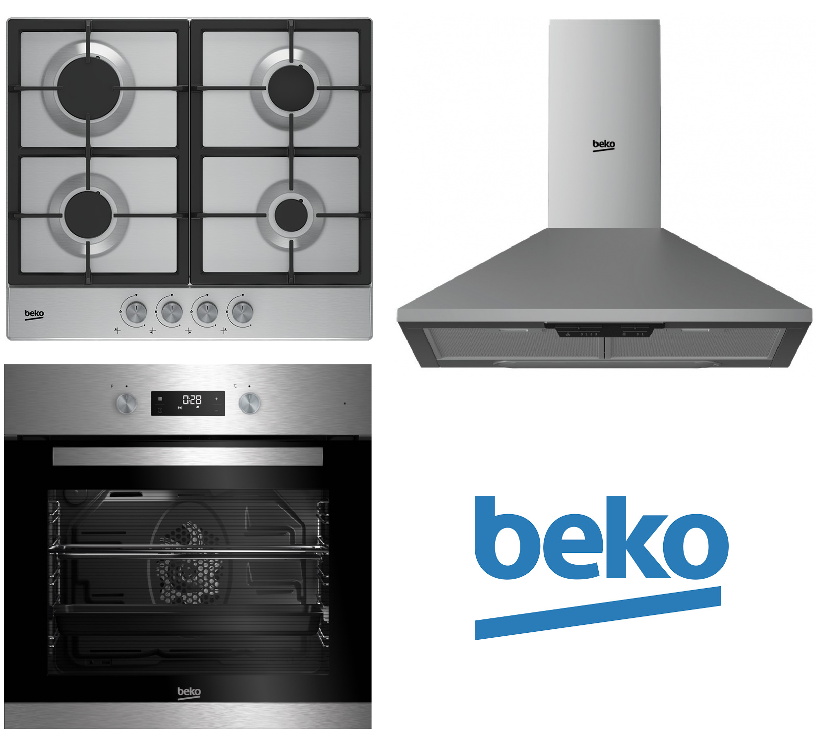 Set BEKO BIM22302X + HIAG64225SX + HCP61310I