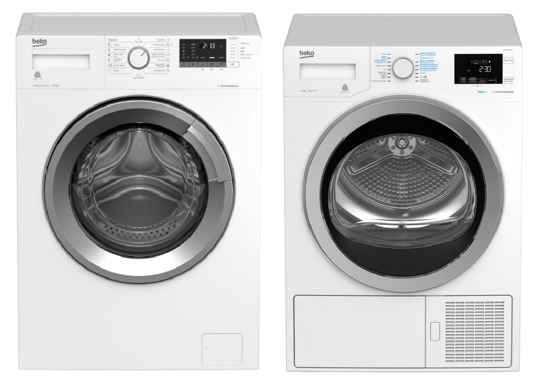 BEKO Set BEKO HWUE8712CSXS0 + HDR9434CSRX + 10 LET ZÁRUKA na motor sušičky