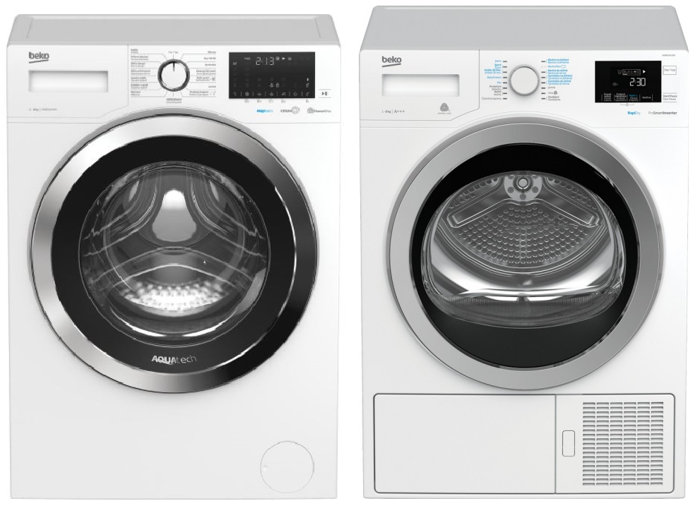 Set BEKO WUE8736CSXN + HDR9434CSRX + 10 LET ZÁRUKA na motor sušičky