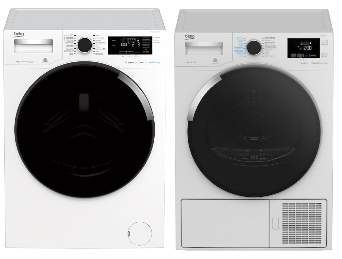 Set BEKO WTV8644CSXWAD + DH8544CSARX + Záruka 10 let na MOTOR pračky