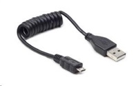 GEMBIRD Kabel USB 2.0 A-Micro B propojovací 0,60m (černý, kroucený)