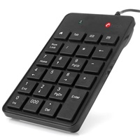 GEMBIRD C-TECH klávesnice numerická KBN-01, 23 kláves, USB slim black