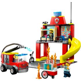 Hasičská stanice a auto hasičů 60375