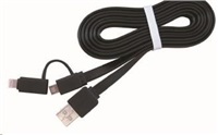 GEMBIRD GEMBIRD USB 2.0 COMBO, MicroUSB + Lightning, 1m, černý