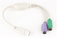 GEMBIRD GEMBIRD Redukce USB / 2x PS/2 30cm (M/2xF, aktivní)