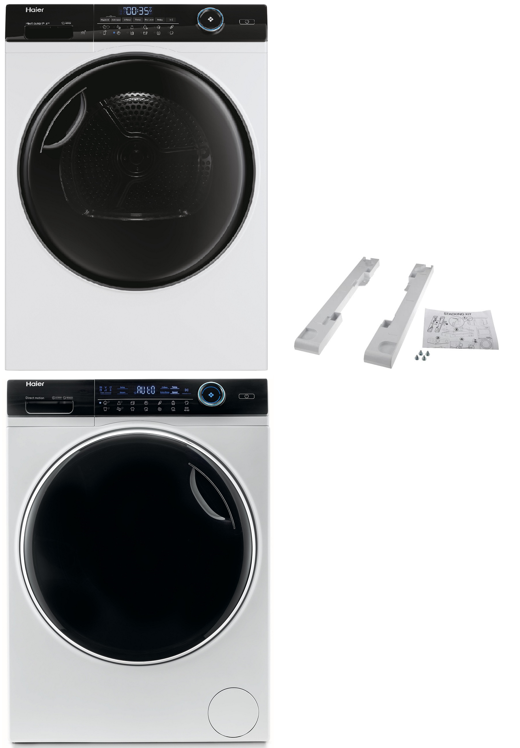 HAIER Set HAIER HW80-B14979-S + HD80-A3959-S + mezikus WSK1101 + Záruka 5 let ZDARMA /12 let na MOTOR + Gel na rok praní ZDARMA