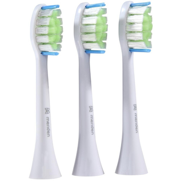 Náhradní hlavice ke kartáčkům Meriden Sonic Family White (MD-400W) 3 ks
