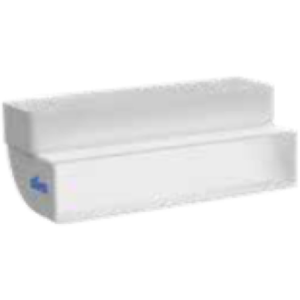 Svislé koleno, kanál plochý 220x92 mm, 90°, bílé KVS7544
