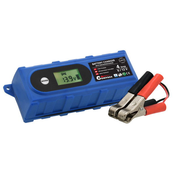 Compass Nabíječka mikroprocesor 4Amp 6/12V PB/GEL LCD display