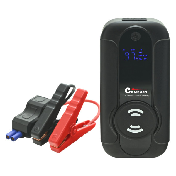 Compass Powerbanka s funkcí JUMP STARTER 8.000mAh 1000A s Qi bezdrátovým nabíjením