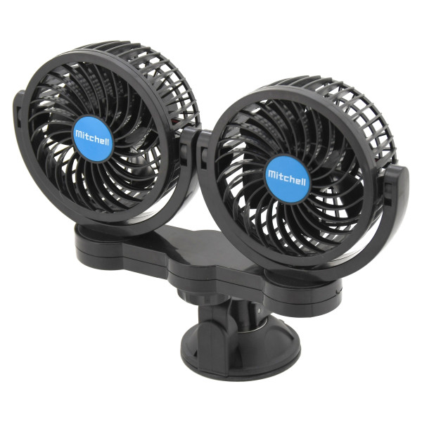 Compass Ventilátor MITCHELL DUO 2x108mm 12V na přísavku