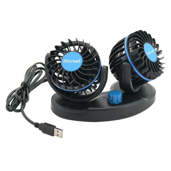 Compass Ventilátor MITCHELL DUO 2x85mm USB 5V na palubní desku