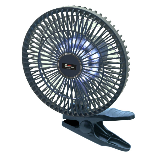 Compass Ventilátor SILENT 210mm AKU nabíjecí 2000mAh s osvětlením klips