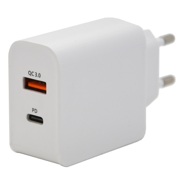 Compass Zástrčka QUICK CHARGE 3.0 230V USB-A / USB-C 18W
