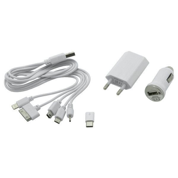 Compass Nabíječka telefonu 230/12V 2,1A (Iphone, miniUSB, microUSB, USB-C)